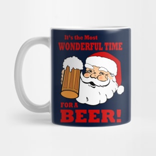 Most Wonderful Time for a Beer Funny Christmas Mug